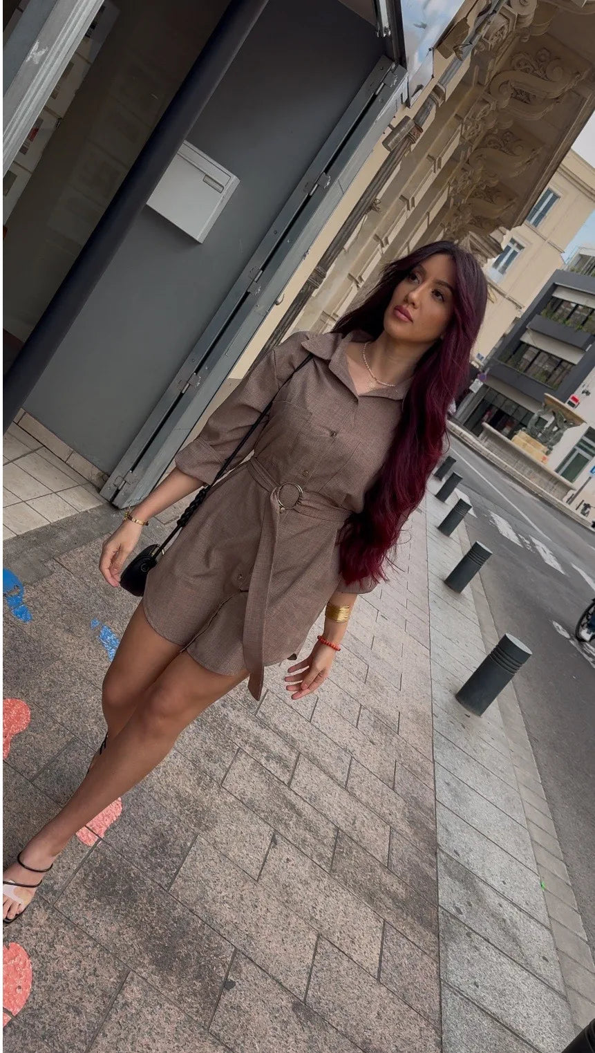 Robe Chemise camel