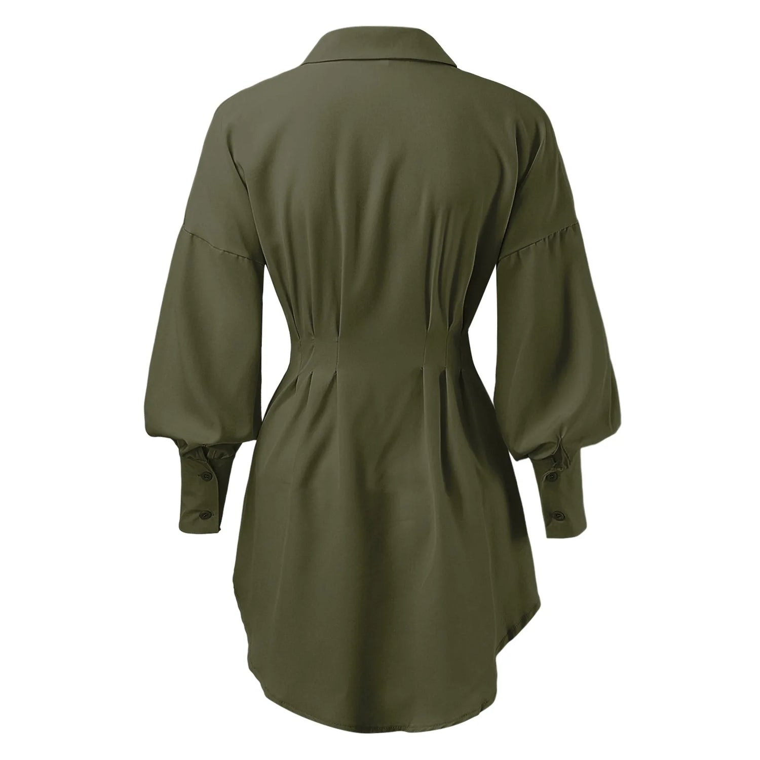 robe chemise verte design élégant