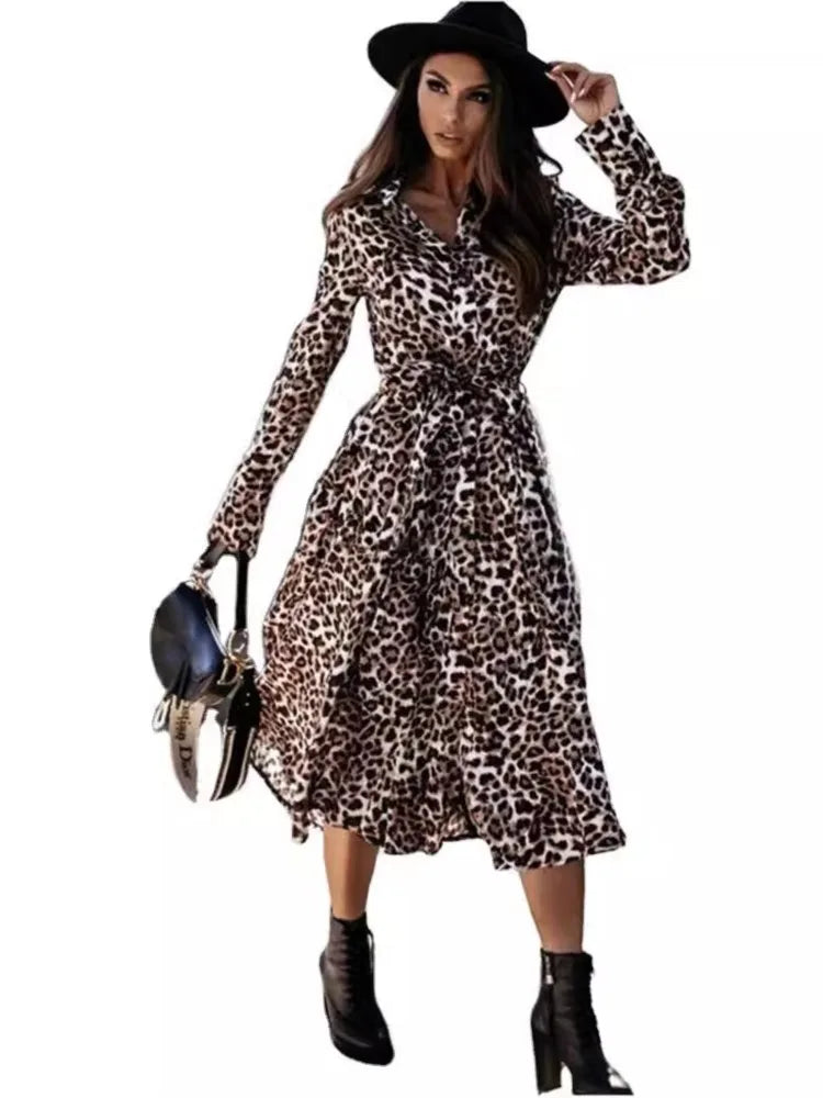 robe chemise léopard tendance