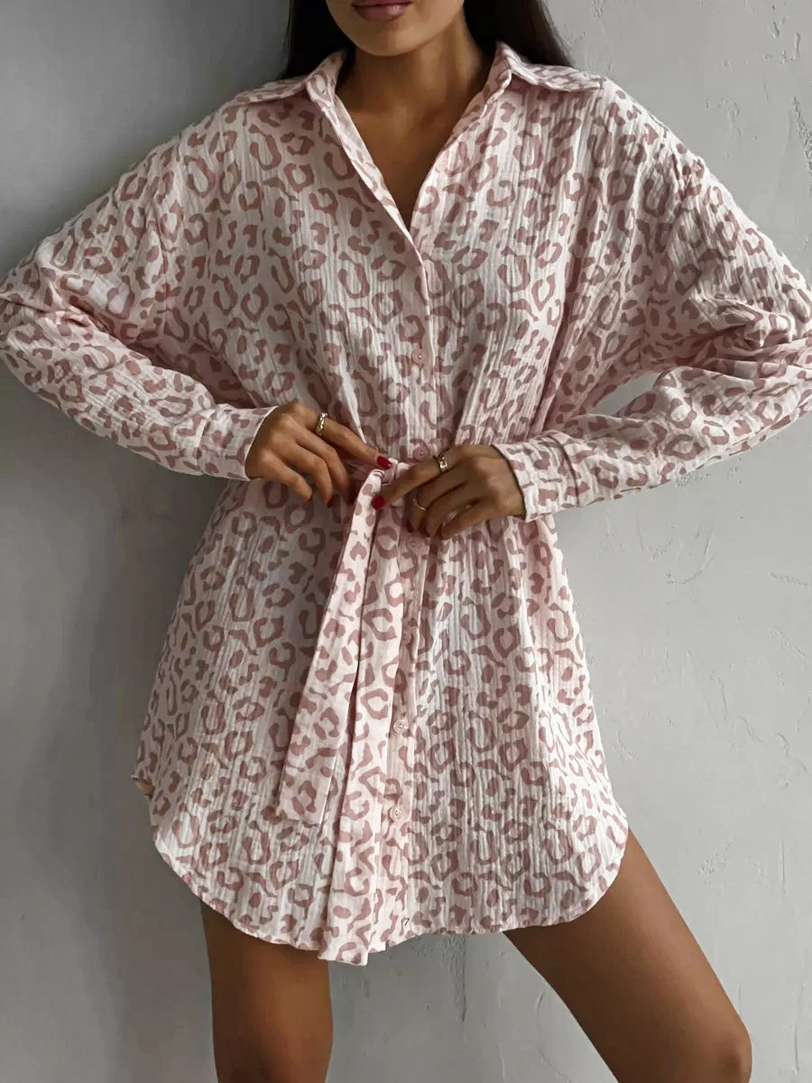 robe cintrée style leopard
