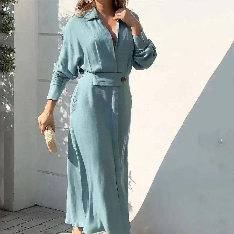 robe longue à boutons grande taille