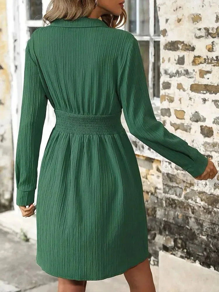 robe chemise tendance verte