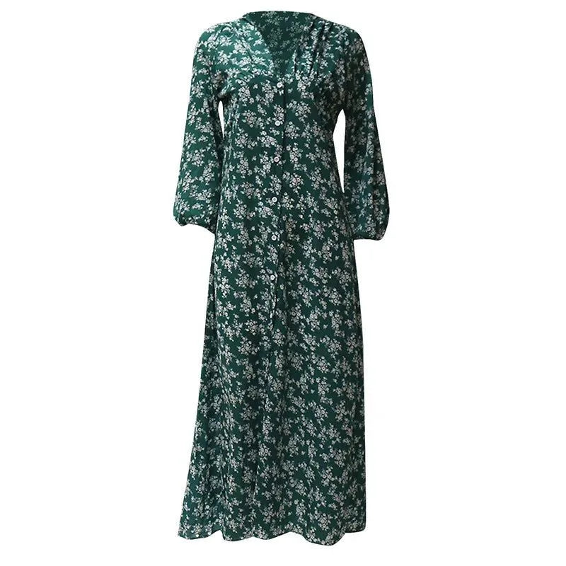 robe chemise imprimée fleurs