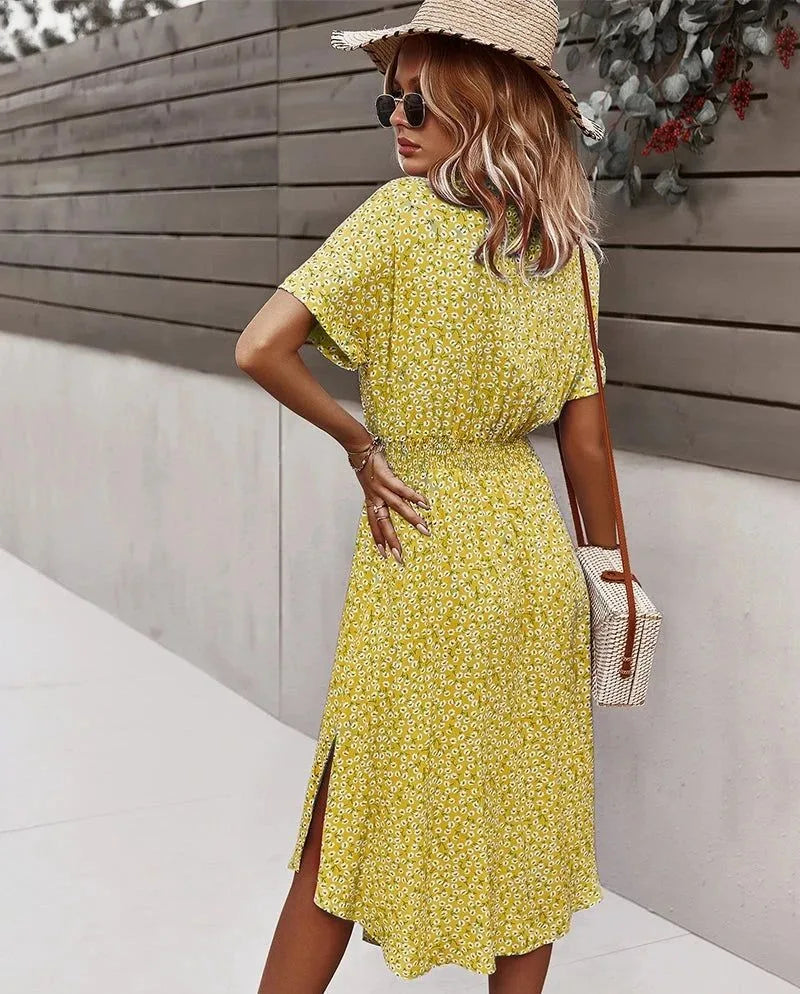 robe chemise à motifs vintage