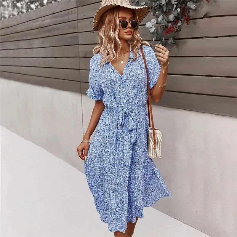 robe chemise aux couleurs pastel vintage