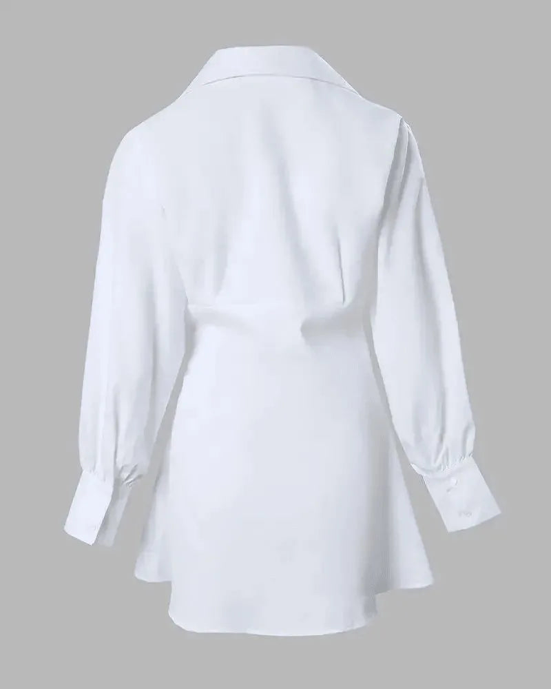 Robe Chemise Blanche Avec Corset
