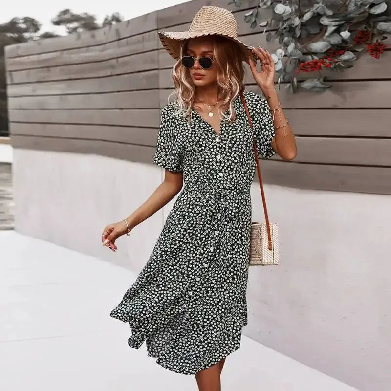 robe chemise décontractée vintage