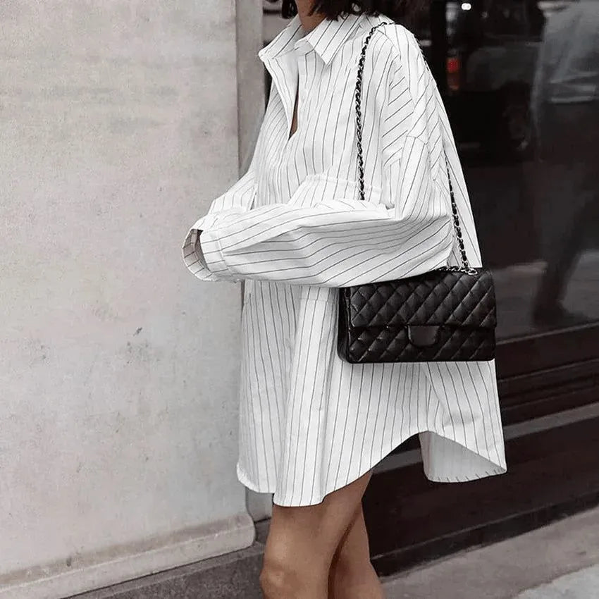 robe chemise en coton blanc
