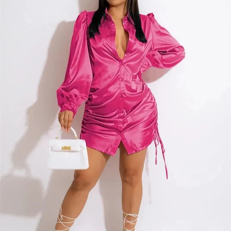 robe chemise noire à manches