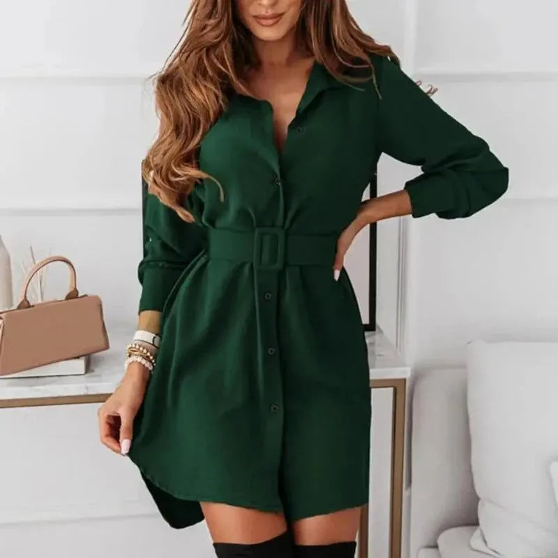 Robe Chemise Vert Sapin