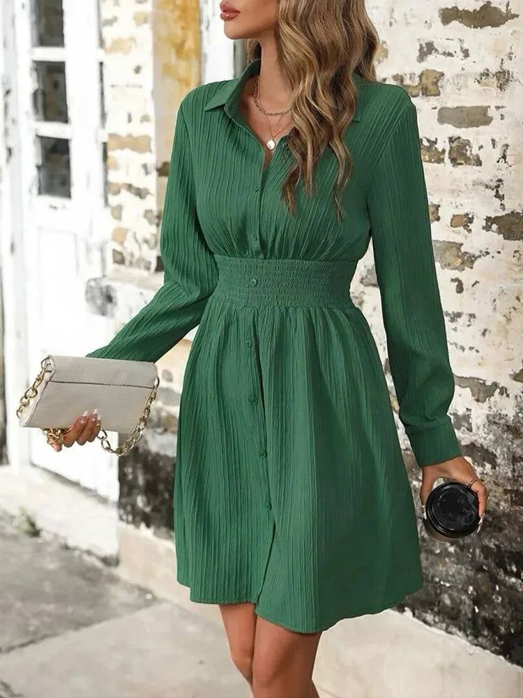 robe décontractée verte